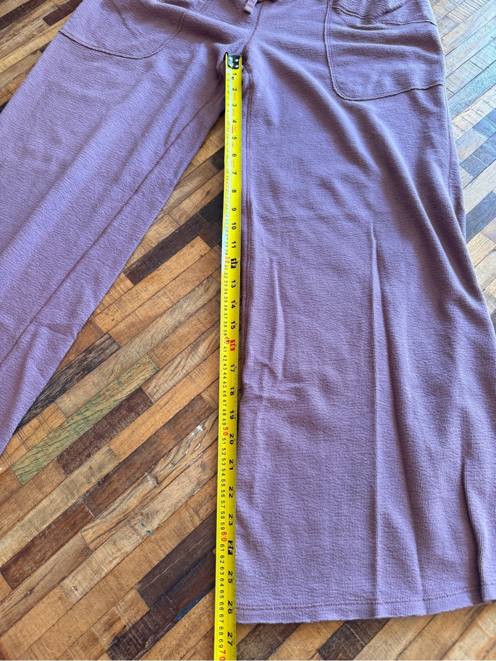 Free People Mauve Wide-Leg Knit Joggers